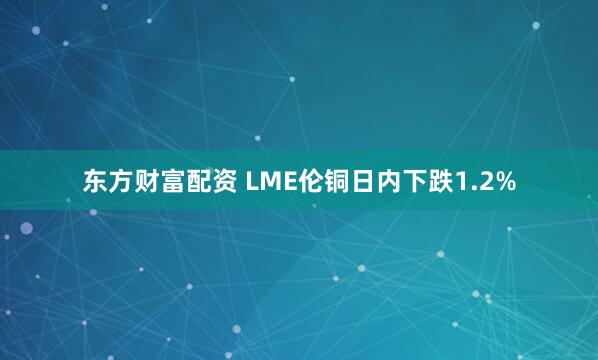 东方财富配资 LME伦铜日内下跌1.2%