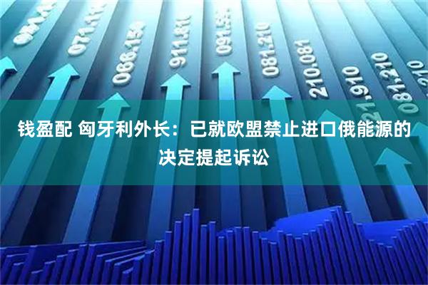 钱盈配 匈牙利外长:已就欧盟禁止进口俄能源的决定提起诉讼